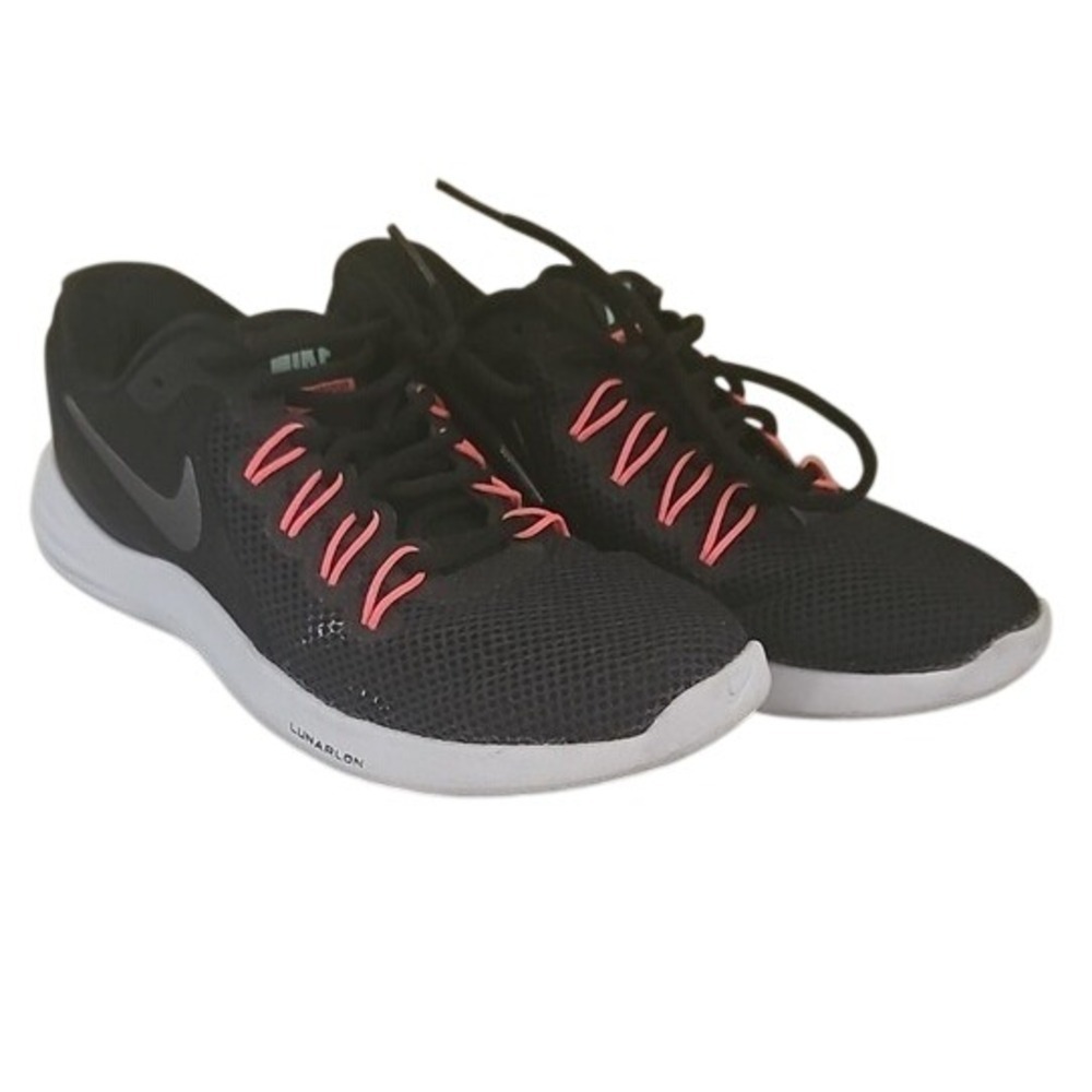 Nike Lunar Apparent Womens Running Shoes Black Solar Red 8.5 908998 002 Workout